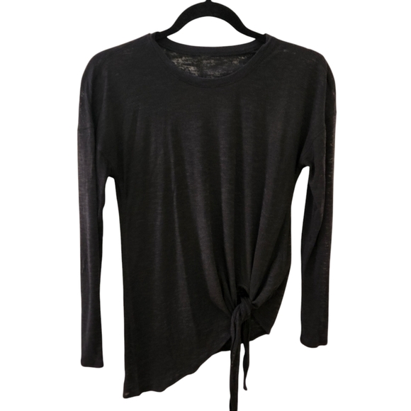 LULULEMON Black Yoga Top Long Sleeve “Tie Your Practice” | Women’s S | Athletic - Picture 3 of 10